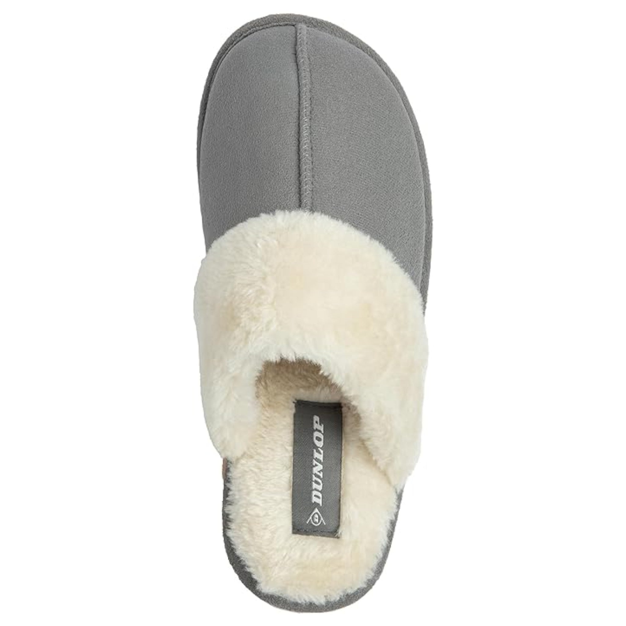 Ladies Dunlop footwear women’s mule slippers for indoor comfort with memory foam in grey